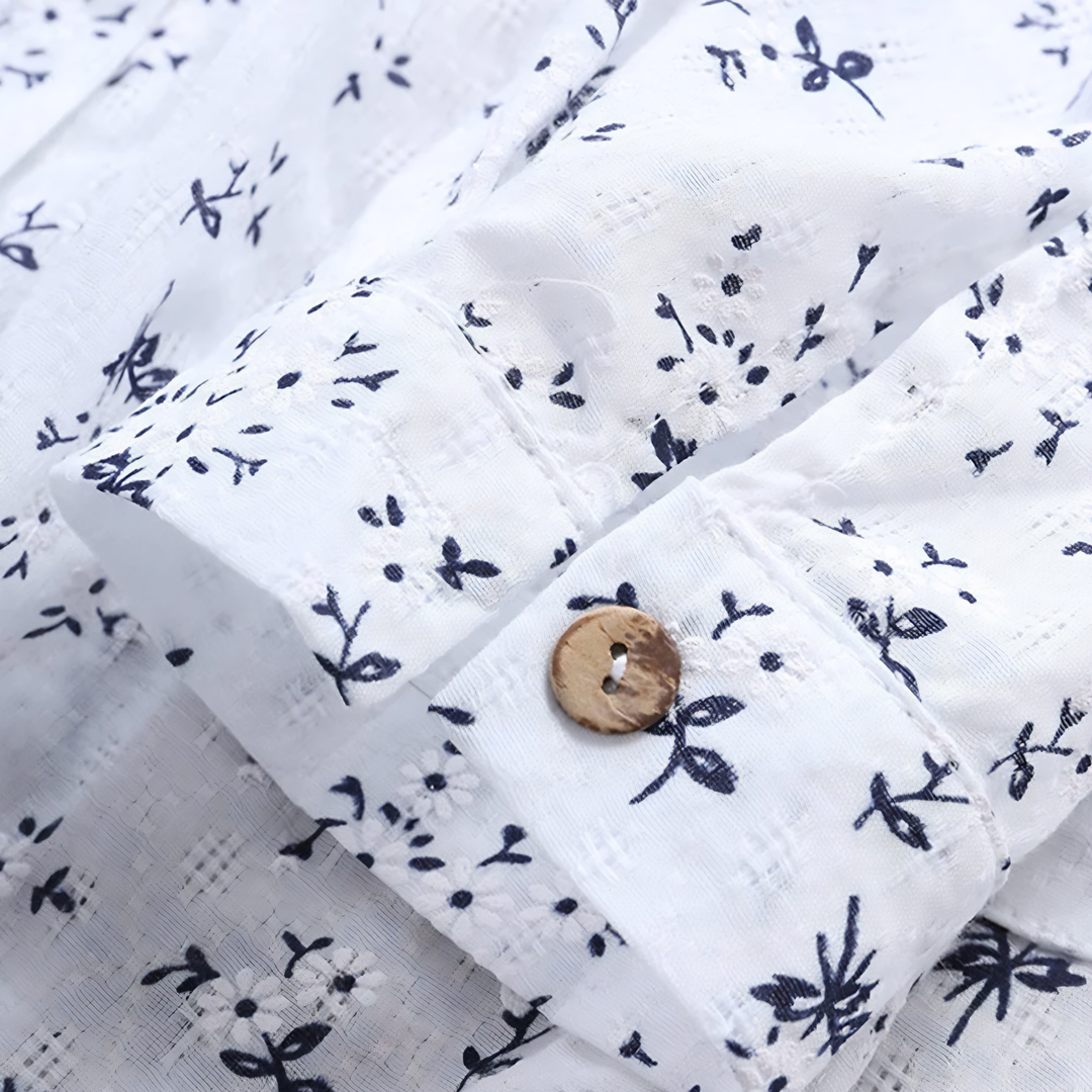 Prisca™ - Long Sleeve Floral Blouse Shirt