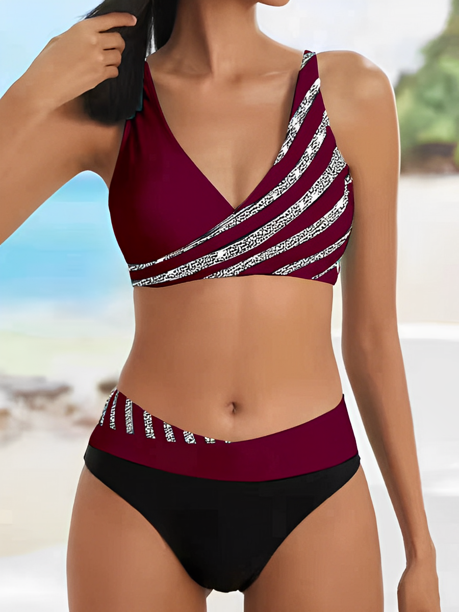 Charlotte™ SC - Vibrant Striped Bikini Set