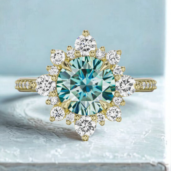 Solstice Light Ring™ Luxury Ring – Celestial Brilliance in Teal