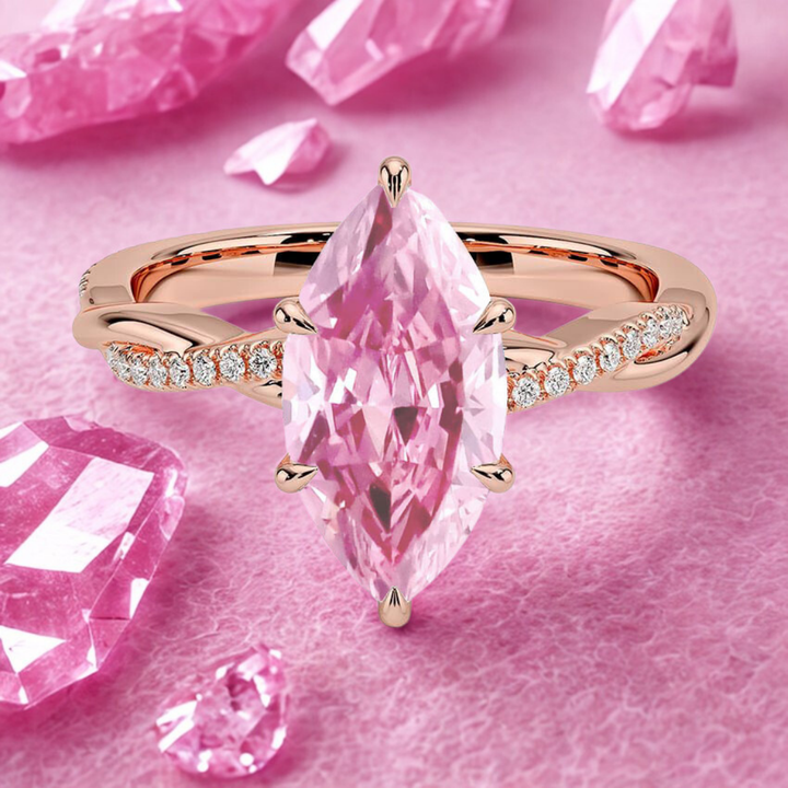 Fairy Blush Ring™ Luxury Ring – 2.5 Carat Pink Sapphire in Rose Gold Elegance