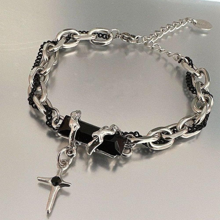 Saint Martin Ontario Bracelet™ Men Jewelry – Zircon Chain Bracelet with Cross Pendant