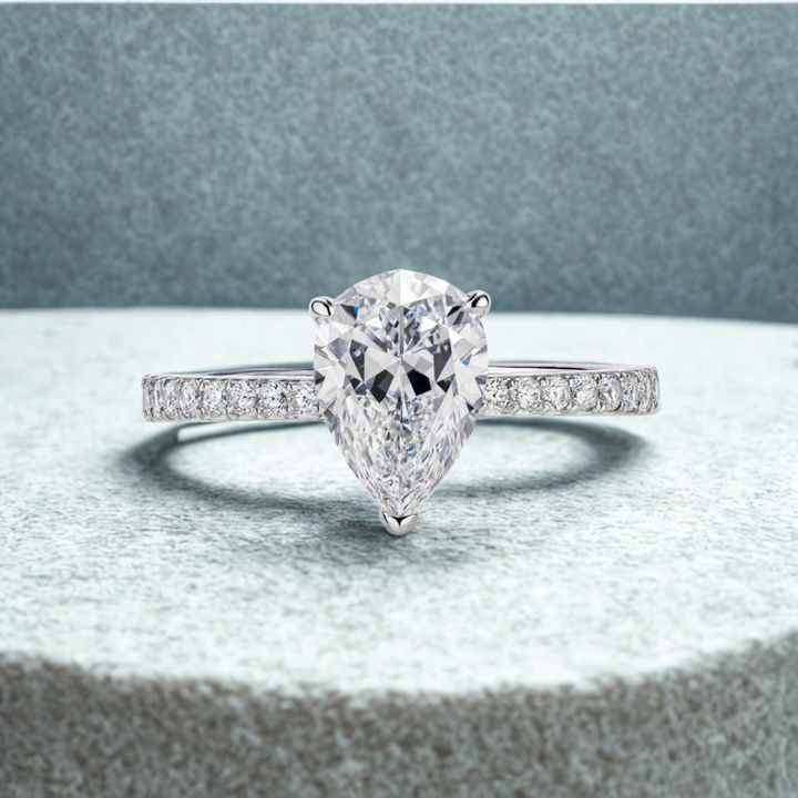 Tear of Dawn Ring™ Colored Gem Stone – Eternal Sparkle with Graceful Elegance