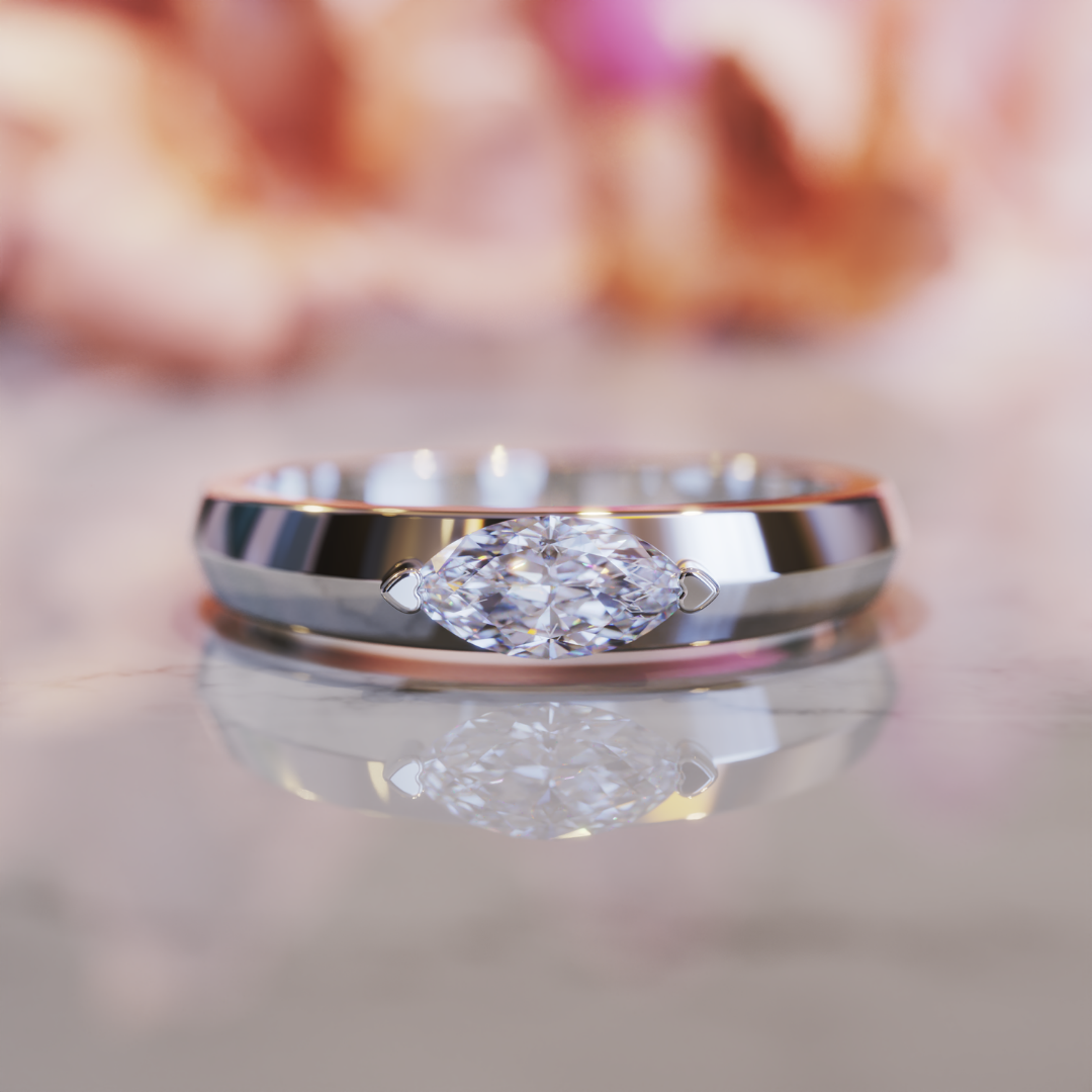 Radiant Kiss Ring™ Colored Gem Stone – Sleek Simplicity with Bold Brilliance