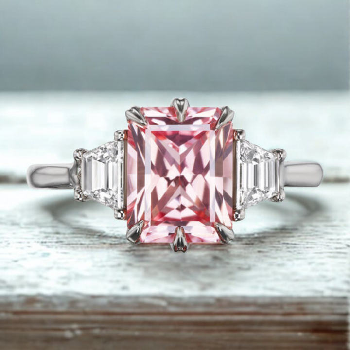 Blush Stardust Ring™ Luxury Ring – Dreamy Radiance in Rose Geometry