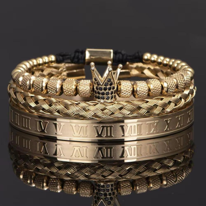 Saint Martin Crown Braided Bracelet™ Men Jewelry  – Royal Stack with a Statement Edge