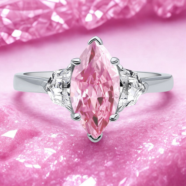 Rosy Whisper Ring™ Luxury Ring – 3 Carat Pink Sapphire in Sleek Rose Gold Setting