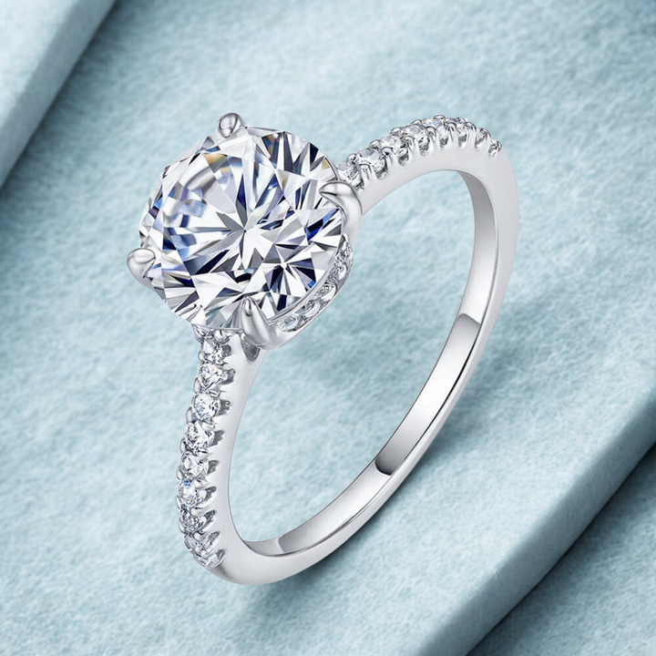 Hidden Halo Moissanite Ring™ Colored Gem Stone – A Secret Sparkle, A Timeless Glow