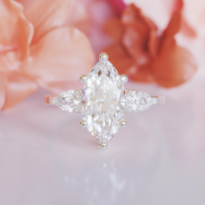 Starlit Grace Ring™ Colored Gem Stone – Celestial Charm in a Dazzling Trio