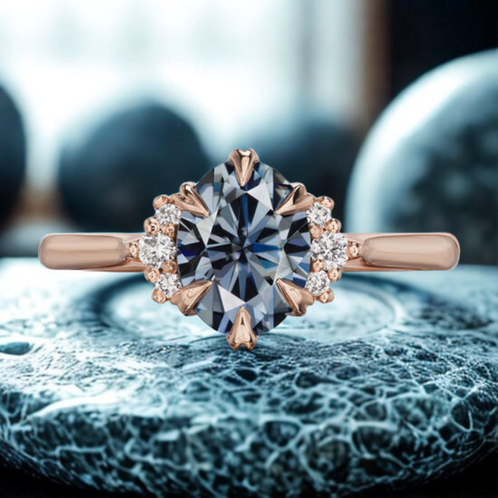 Mocha Mist Ring™ Luxury Ring – Deep Haze in Rose-Toned Elegance