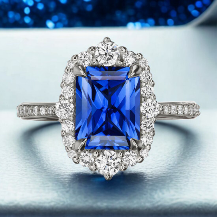 Celestial Sapphire Ring™ Luxury Ring – Regal Light in Midnight Blue