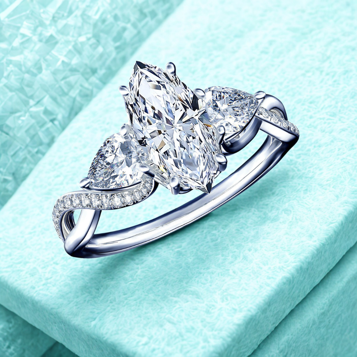 Moonlit Gleam Ring™ Luxury Ring – Rose Gold Moissanite Elegance