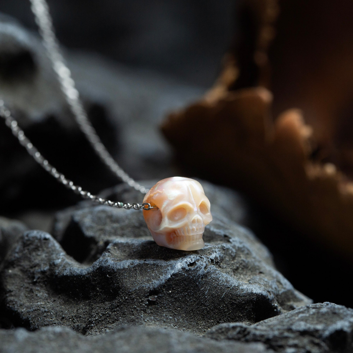 Minimalist Pearl Skull Necklace™ Skull Accessories  – Delicate Design with an Edge