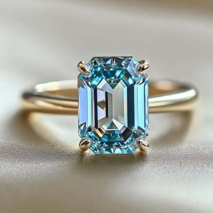 Echo Light Ring™ Luxury Ring – 1 Carat Moissanite in Sleek Gold Setting
