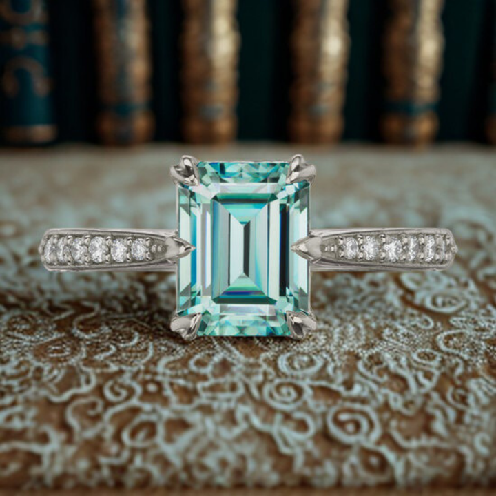 Lagoon Glow Ring™ Luxury Ring – Refined Depth in Teal Light
