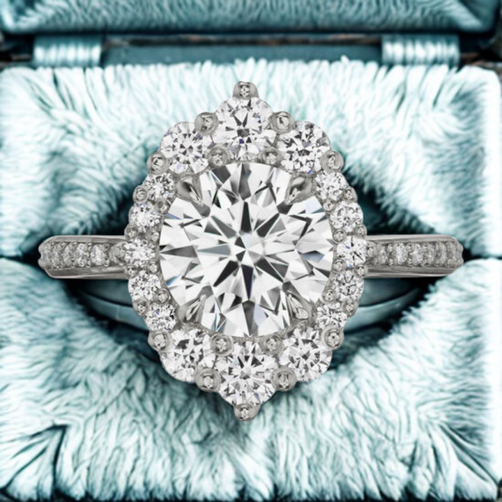 Frosted Halo Ring™ Luxury Ring – Radiant Grandeur in Icy Brilliance