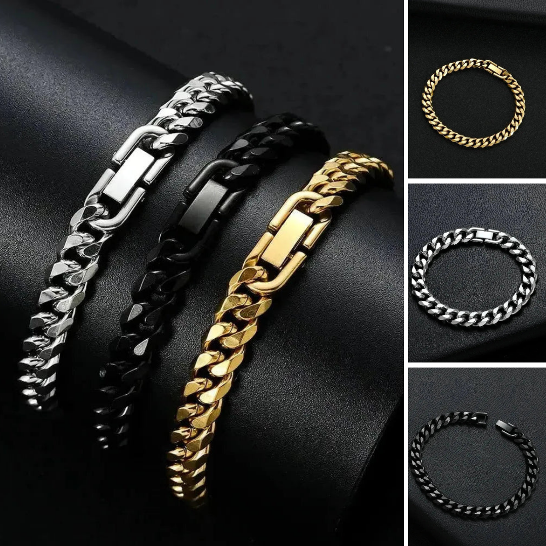 Sky Morris Monterey Bracelet™ Men Jewelry – Titanium Steel Cuban Link Bracelet