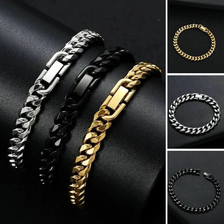 Sky Morris Monterey Bracelet™ Men Jewelry – Titanium Steel Cuban Link Bracelet