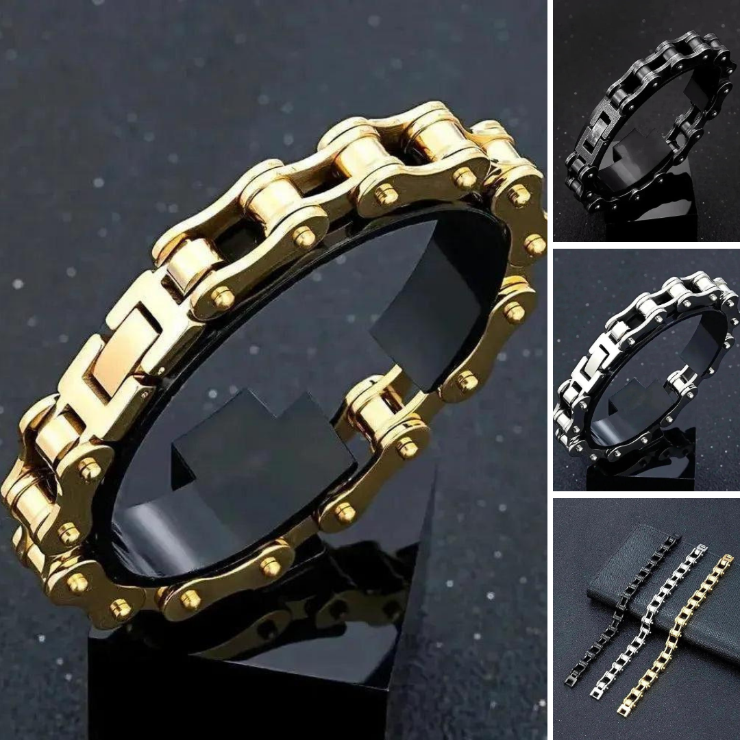 Moon Madrid Irvine Bracelet™ Men Jewelry – Punk-Inspired Bicycle Chain Bracelet