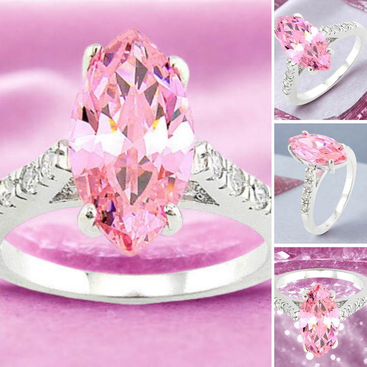 Twilight Blush Ring™ Luxury Ring – 3 Carat Pink Sapphire in Rose Gold Crown Setting