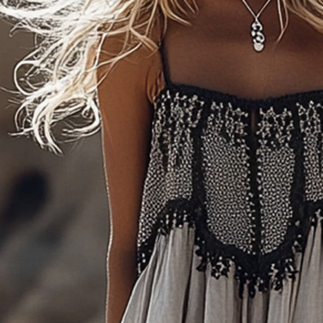 Sunlit Meadow™ Retro Western Style – Girls' Bohemian Vintage Summer Linen Camisole