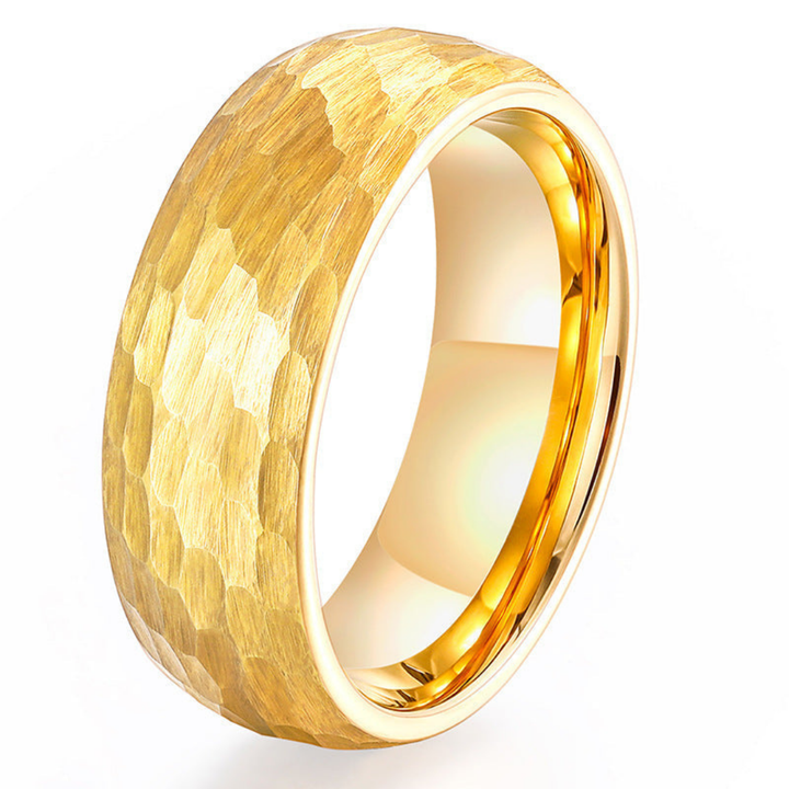 Valiant™ Men Rings – Hammered Gold, Unshakable Spirit