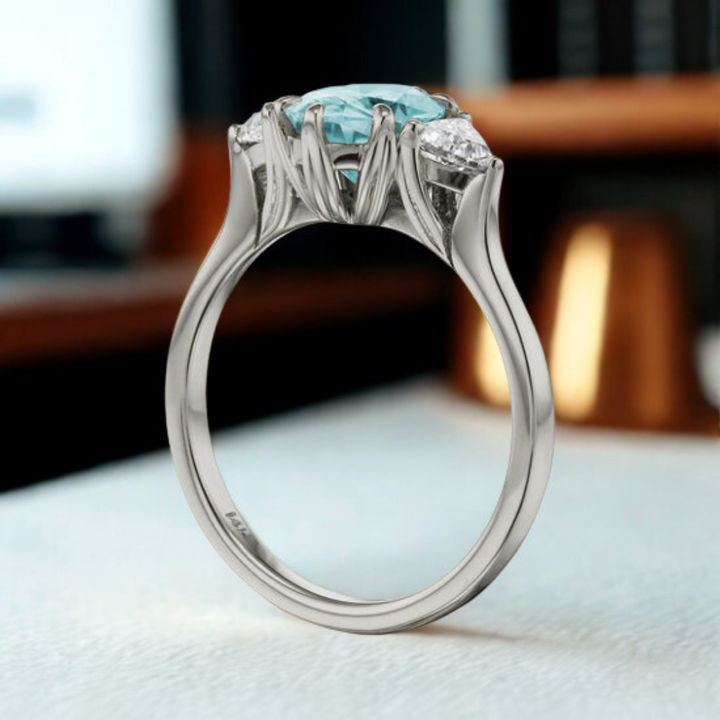 Mystic Tide Ring™ Luxury Ring – Ocean Depth in a Refined Trio