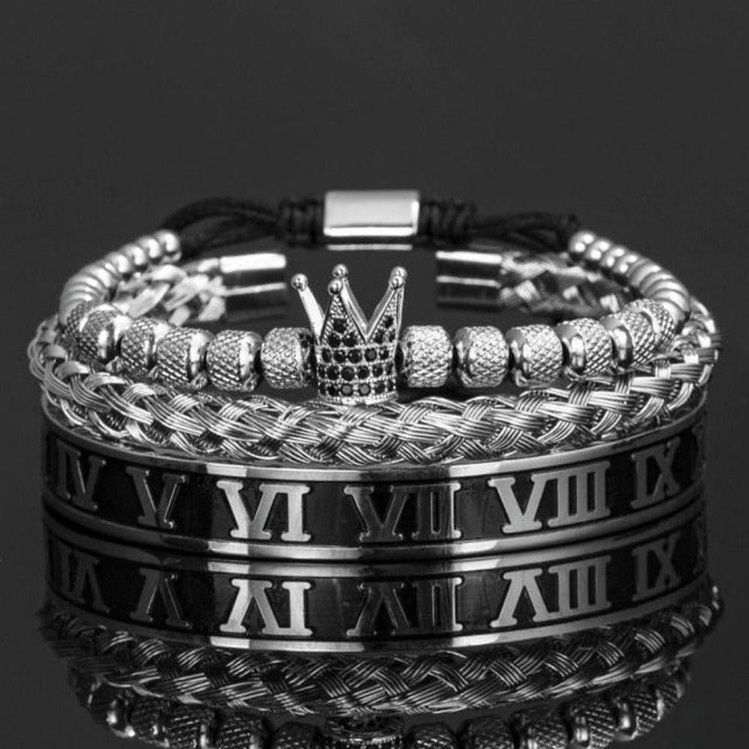 Saint Martin Crown Braided Bracelet™ Men Jewelry  – Royal Stack with a Statement Edge