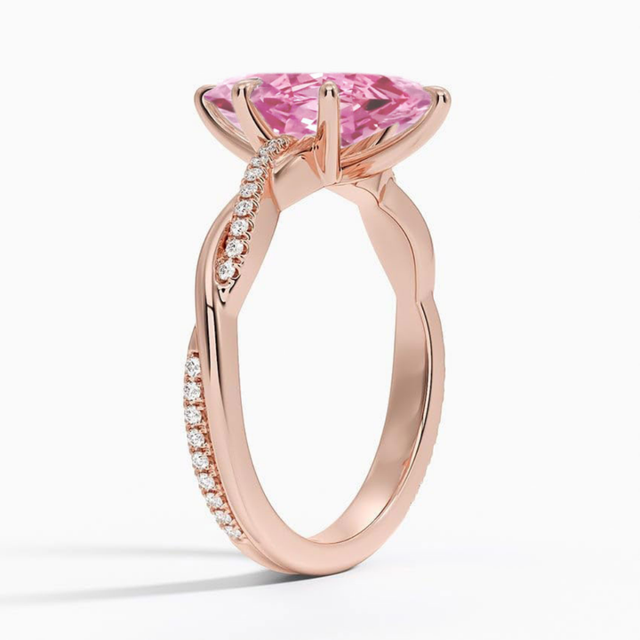 Fairy Blush Ring™ Luxury Ring – 2.5 Carat Pink Sapphire in Rose Gold Elegance
