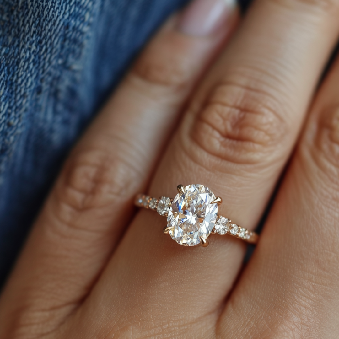Glacier Dusk Ring™ Colored Gem Stone – Subtle Light, Golden Horizon