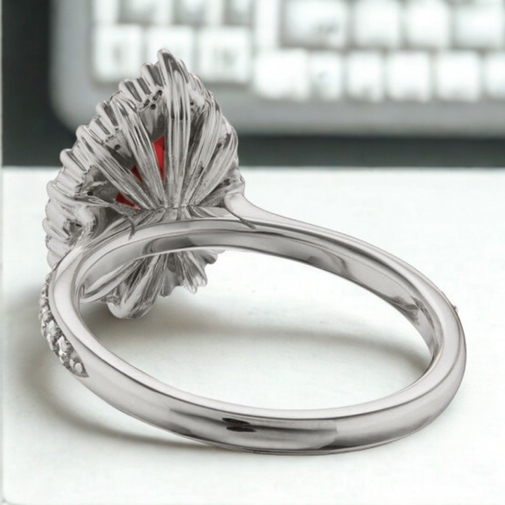 Crimson Sky Ring™ Luxury Ring – A Symphony of Passion and Elegance