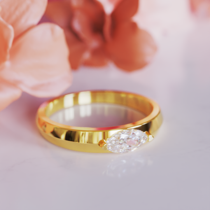 Radiant Kiss Ring™ Colored Gem Stone – Sleek Simplicity with Bold Brilliance