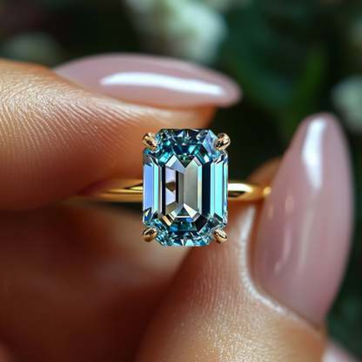 Echo Light Ring™ Luxury Ring – 1 Carat Moissanite in Sleek Gold Setting