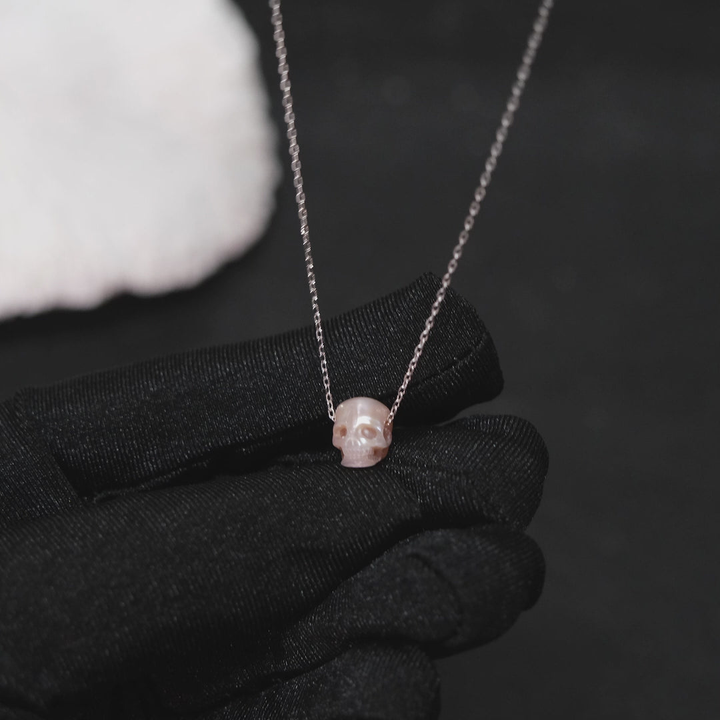Minimalist Pearl Skull Necklace™ Skull Accessories  – Delicate Design with an Edge
