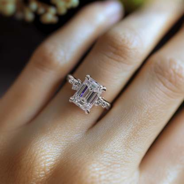Emerald Mist Ring™ Colored Gem Stone – Sleek Symmetry with Unmatched Brilliance