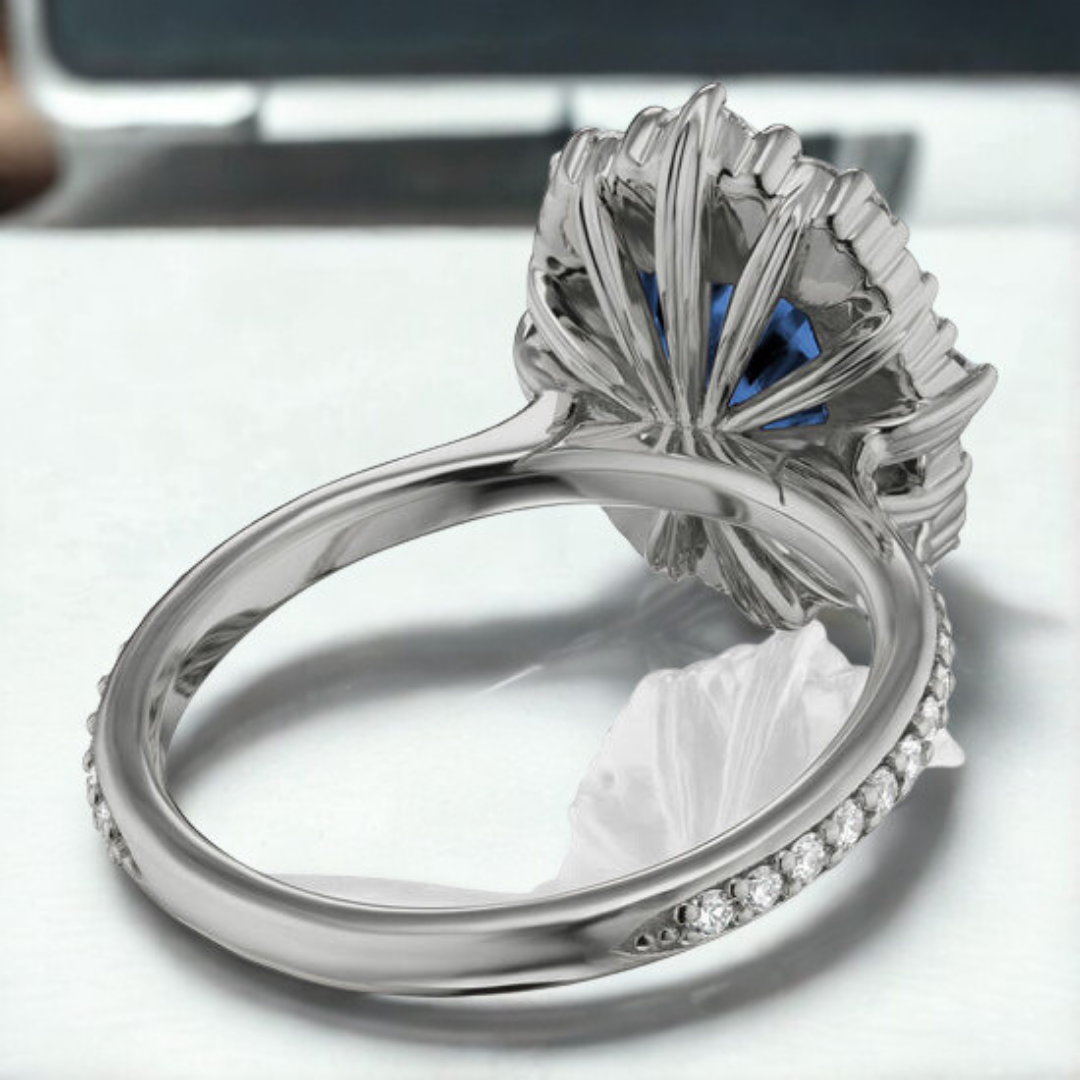 Celestial Sapphire Ring™ Luxury Ring – Regal Light in Midnight Blue
