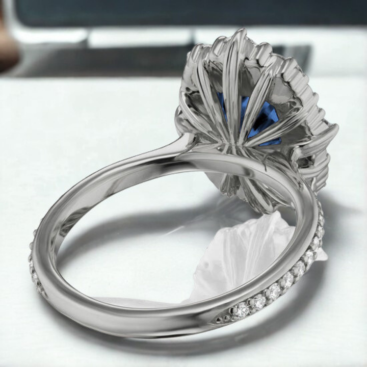 Celestial Sapphire Ring™ Luxury Ring – Regal Light in Midnight Blue