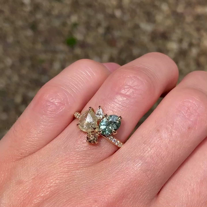 Storm Muse Ring™ Luxury Ring – Nature’s Palette in Gemstone Harmony