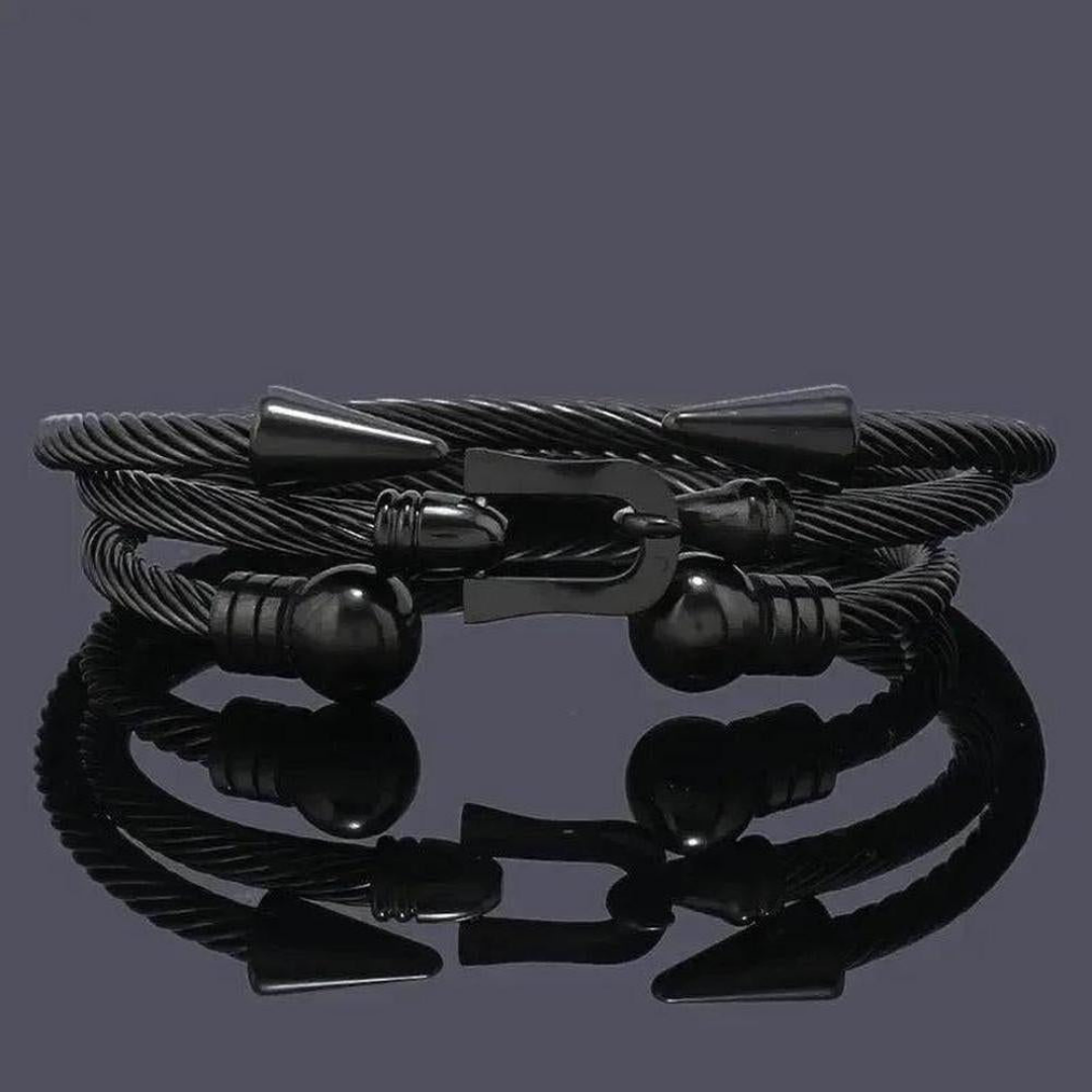 Sky Morris Guntersville Bracelet™ Men Jewelry – Stainless Steel Arrow Cuff Bracelet Set