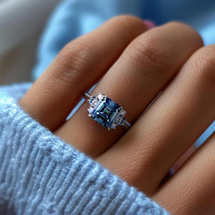 Twilight Crest Ring™ Luxury Ring – 2 Carat Moissanite in Regal Silver Finish