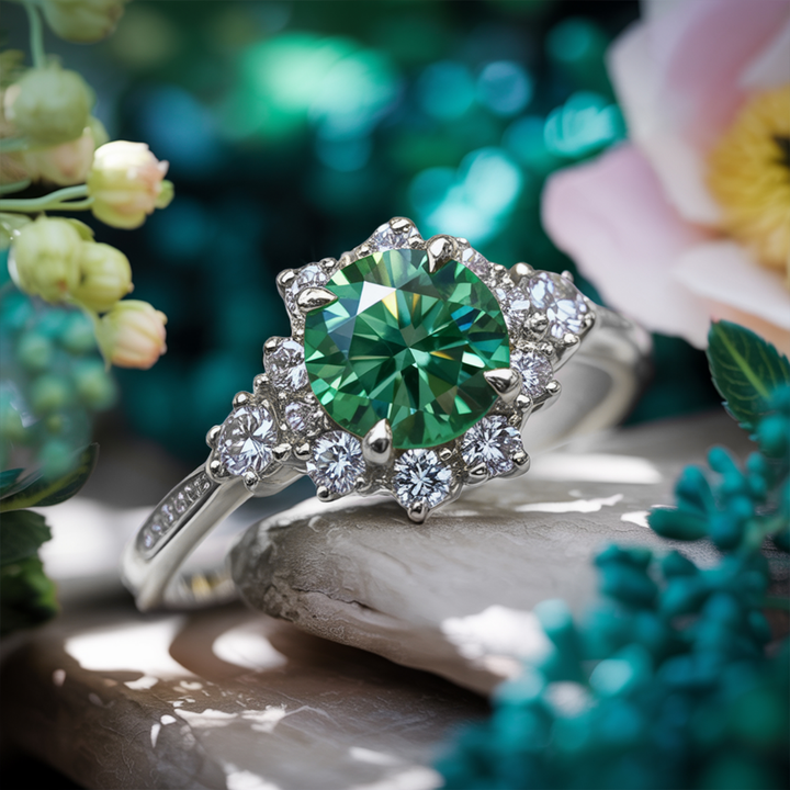 Forest Glow Ring™ Colored Gem Stone – Enchanting Radiance in Emerald Tones