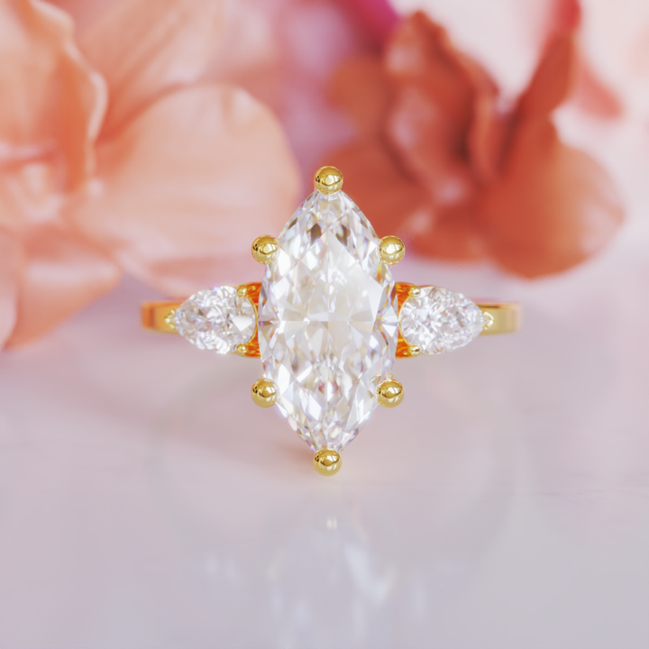 Starlit Grace Ring™ Colored Gem Stone – Celestial Charm in a Dazzling Trio