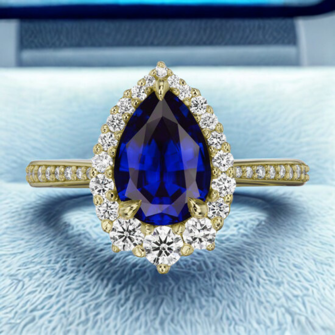 Sapphire Serenade Ring™ Luxury Ring – Royal Allure in Brilliant Blue
