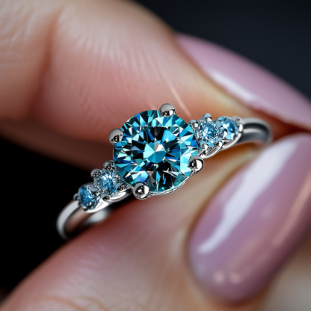 Seraph Glow Ring™ Luxury Ring – 1 Carat Moissanite in Sleek Sterling Silver