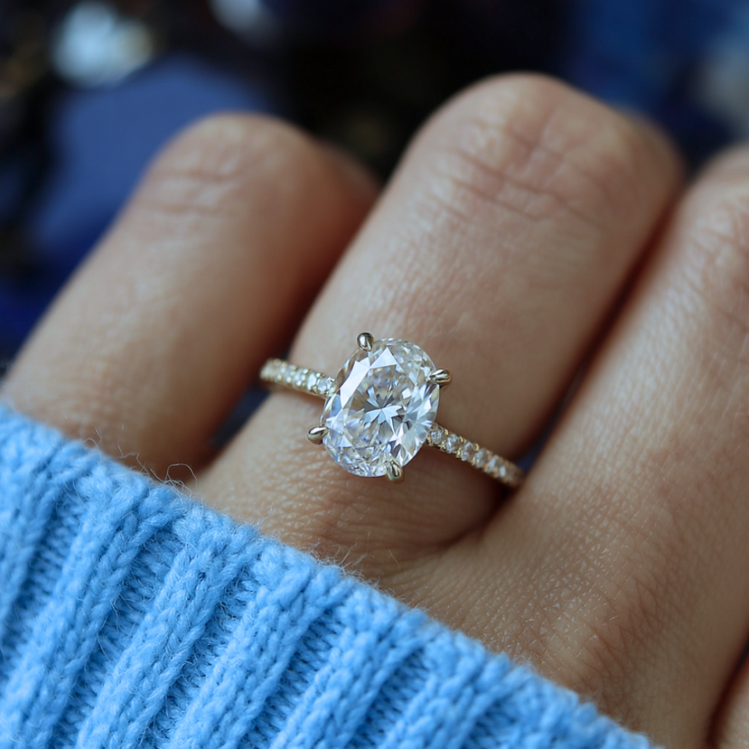 Aurora Still Ring™ Colored Gem Stone – Golden Light, Eternal Spark