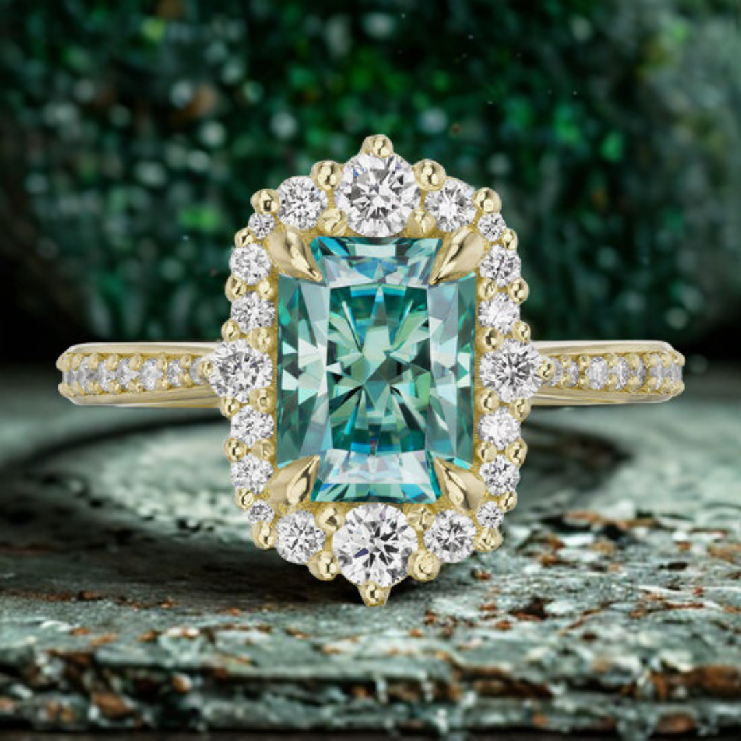 Ethereal Gleam Ring™ Luxury Ring – Ocean Depth, Sculpted in Silver