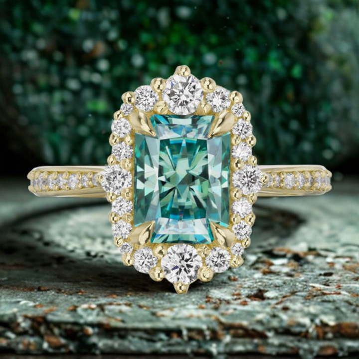 Ethereal Gleam Ring™ Luxury Ring – Ocean Depth, Sculpted in Silver