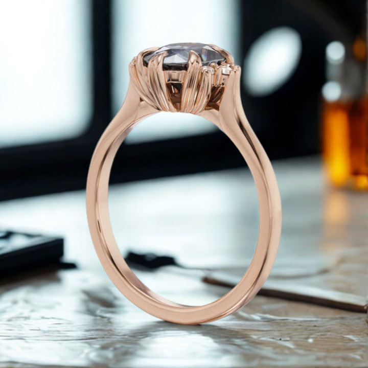 Mocha Mist Ring™ Luxury Ring – Deep Haze in Rose-Toned Elegance