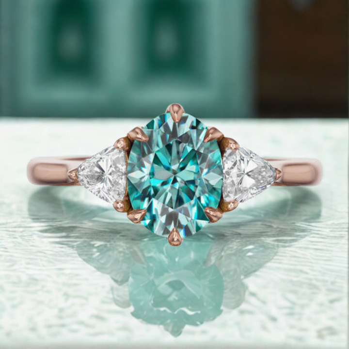 Mystic Tide Ring™ Luxury Ring – Ocean Depth in a Refined Trio