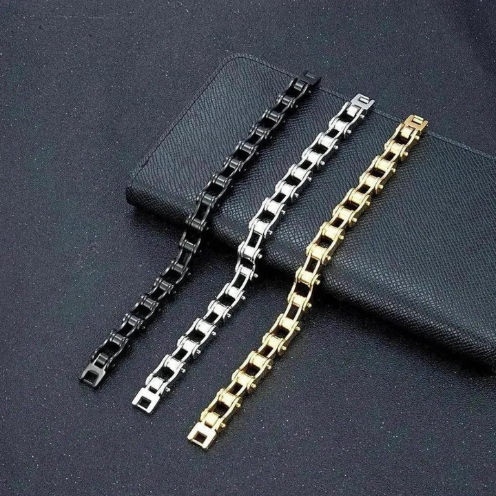 Moon Madrid Irvine Bracelet™ Men Jewelry – Punk-Inspired Bicycle Chain Bracelet