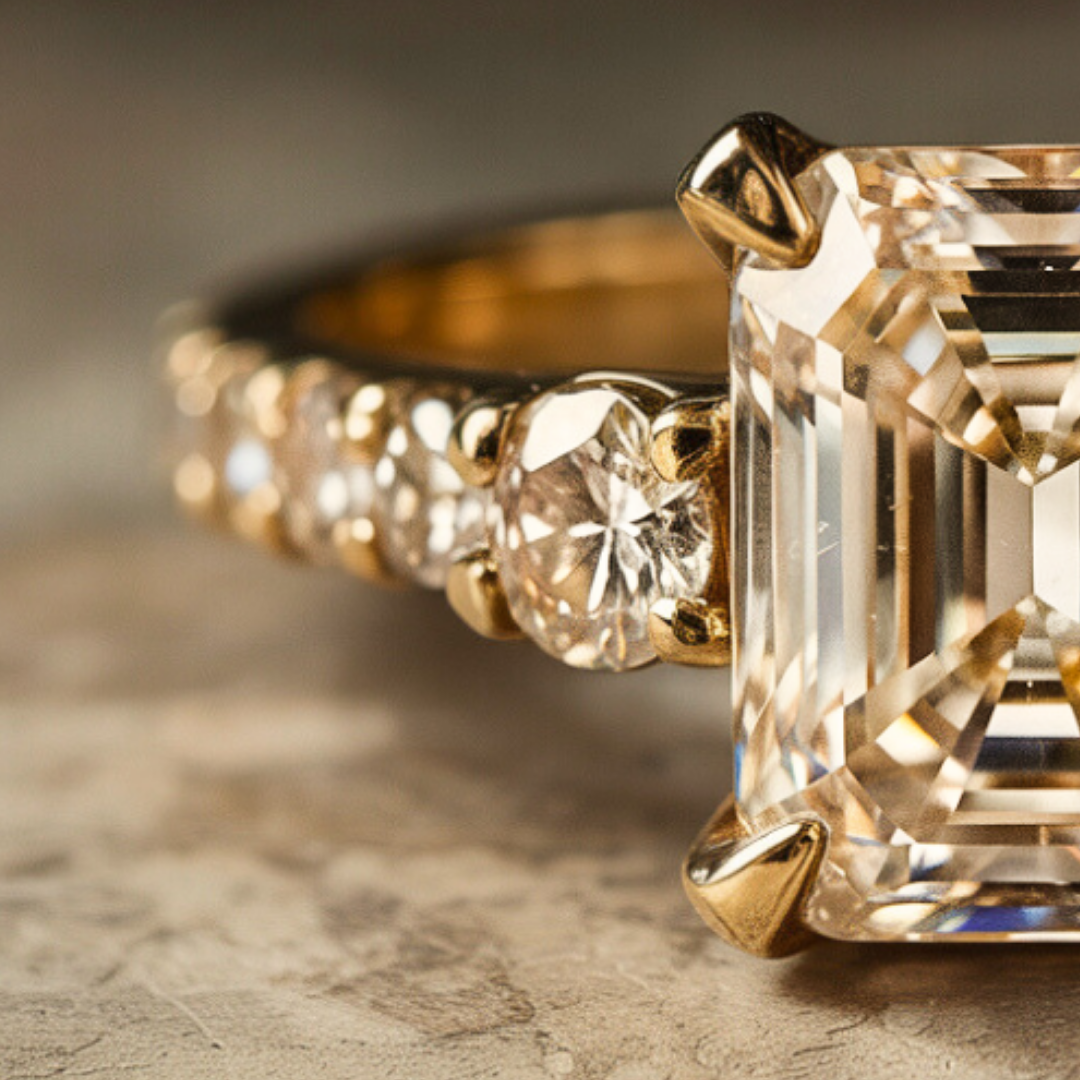 Frostveil Ring™ Colored Gem Stone – Golden Ice, Timeless Fire
